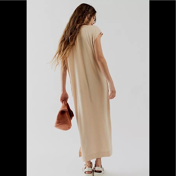 Free People New W Tags Slouchy Maxi Long Dress w/ Slits Multiple Sizes - Picture 2 of 3